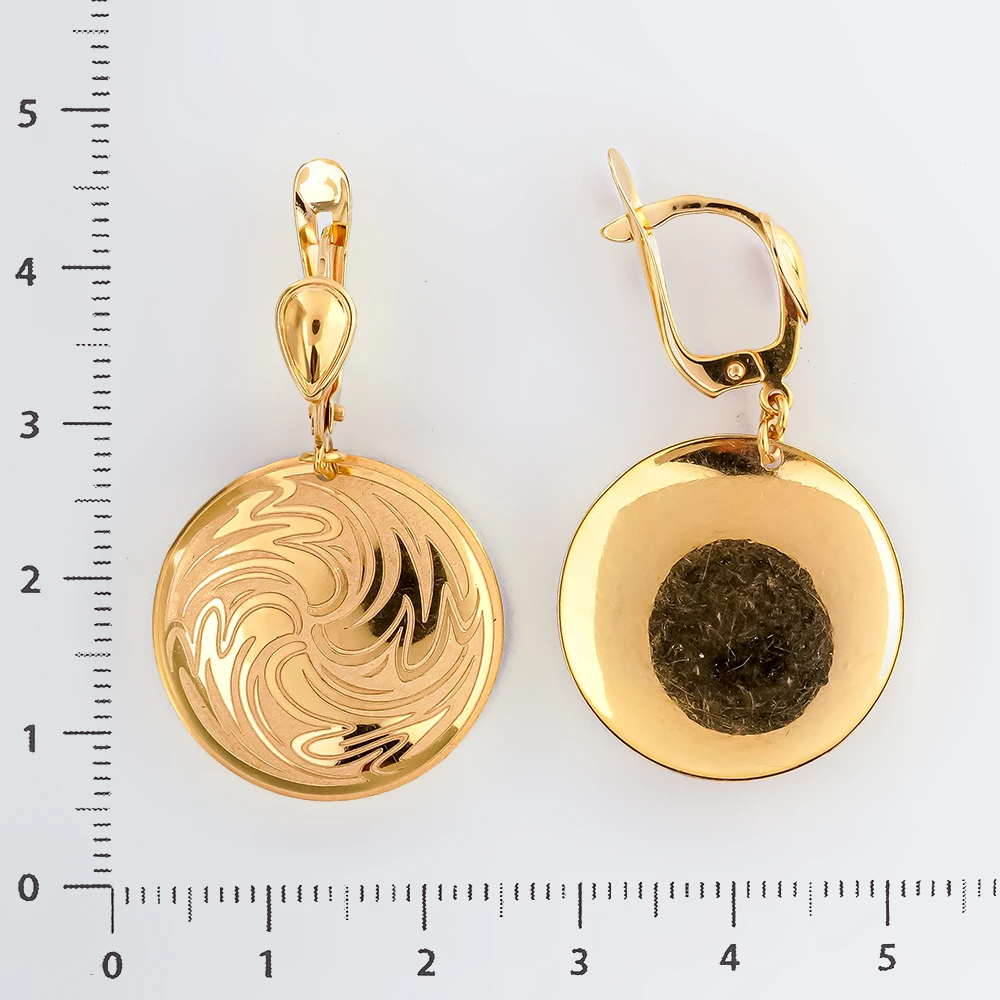 Серьги из желтого золота 585 пробы