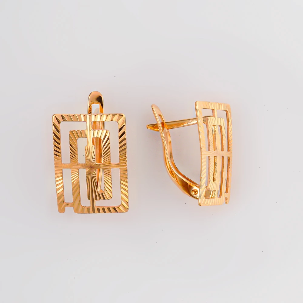 Серьги из красного золота 585 пробы
