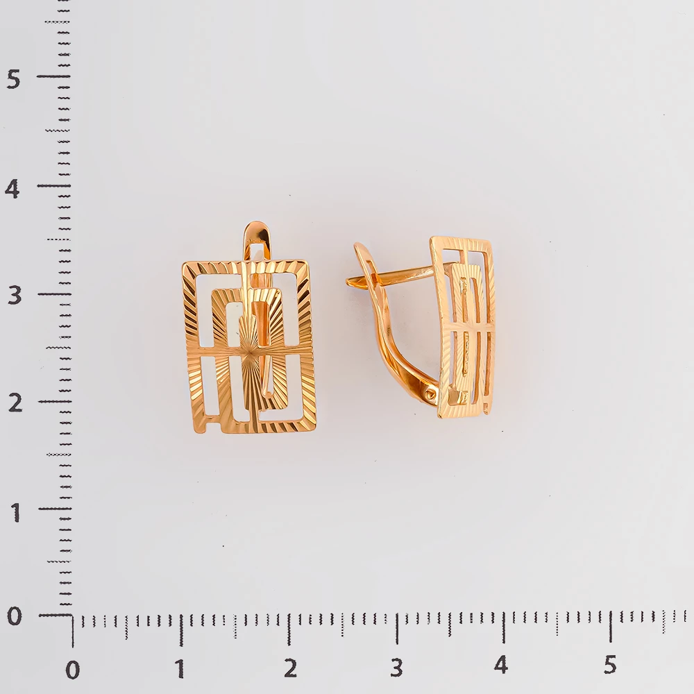 Серьги из красного золота 585 пробы