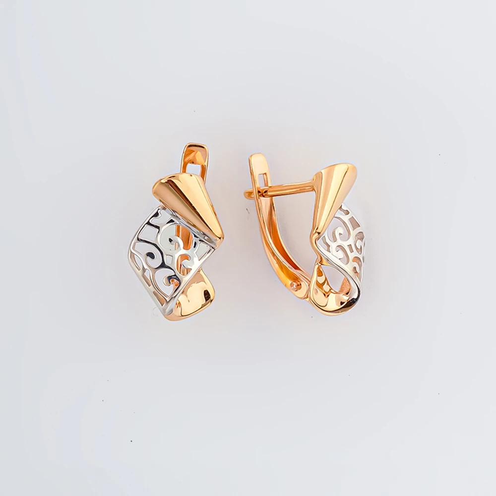 Серьги из красного золота 585 пробы