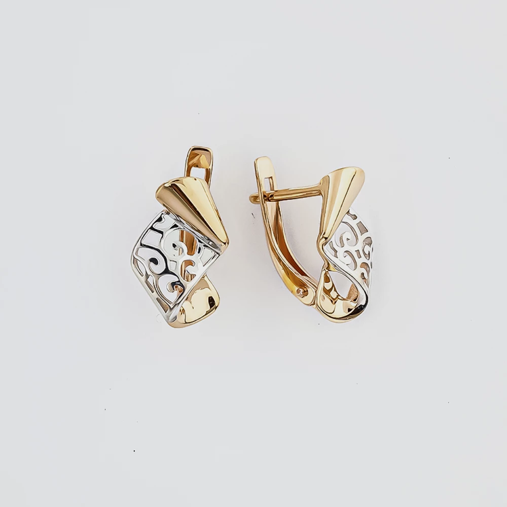 Серьги из красного золота 585 пробы
