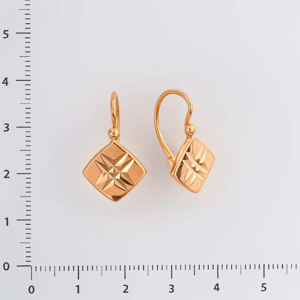 Серьги из красного золота 583 пробы