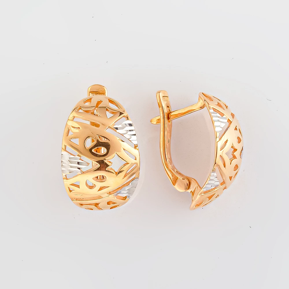 Серьги из красного золота 585 пробы