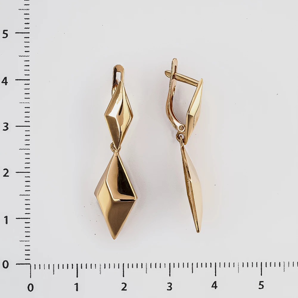 Серьги из красного золота 375 пробы