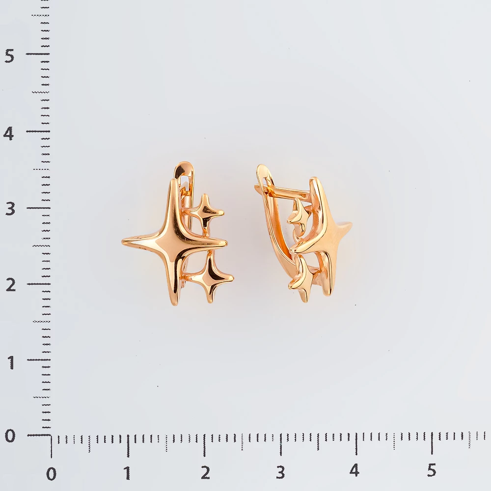 Серьги из красного золота 585 пробы