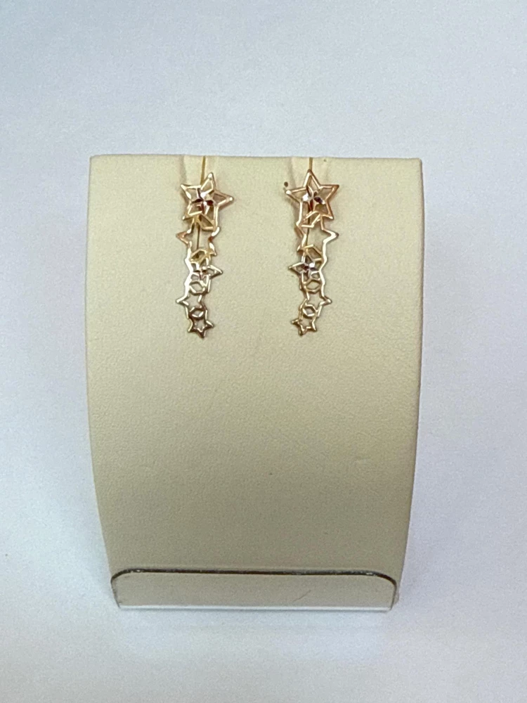 Серьги из красного золота 585 пробы