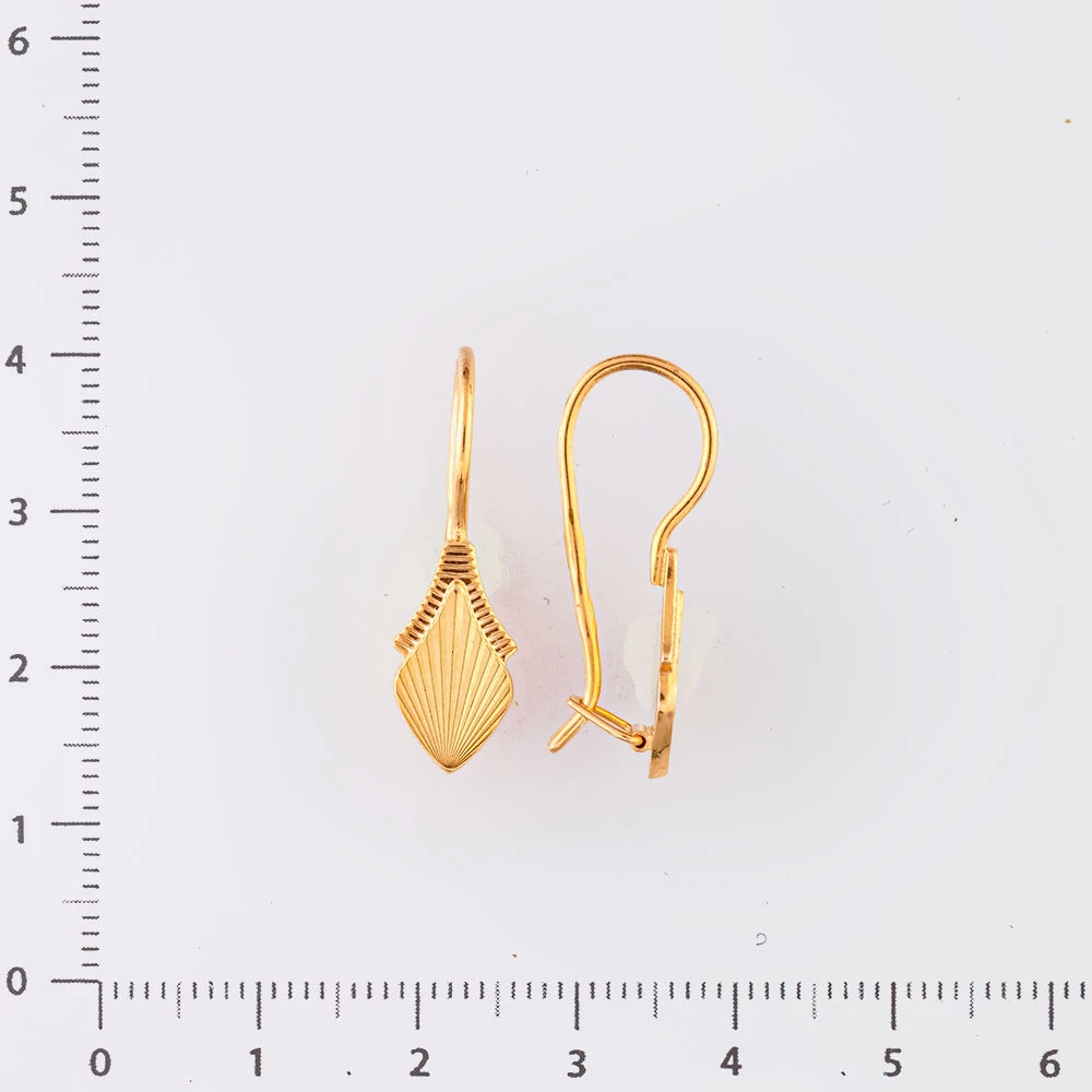 Серьги из красного золота 585 пробы
