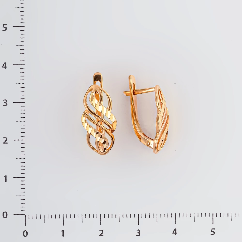 Серьги из красного золота 585 пробы