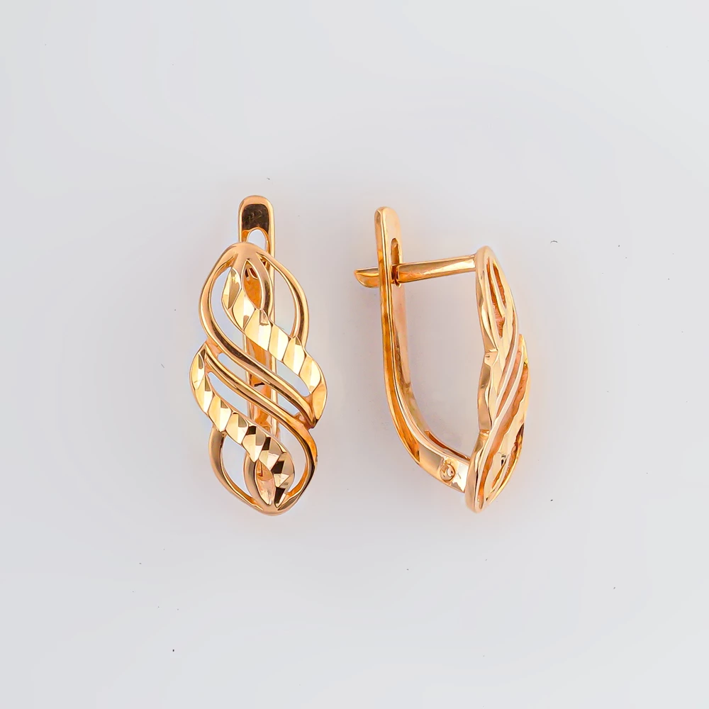 Серьги из красного золота 585 пробы