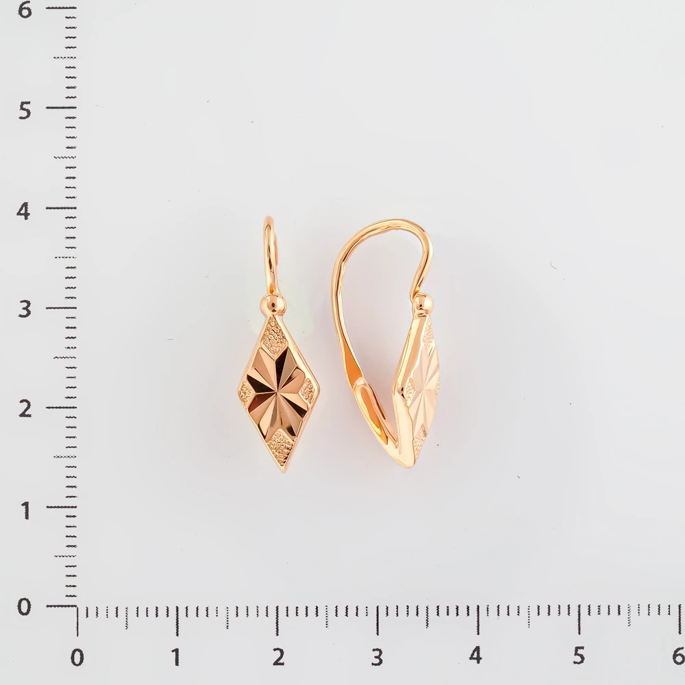 Серьги из красного золота 585 пробы