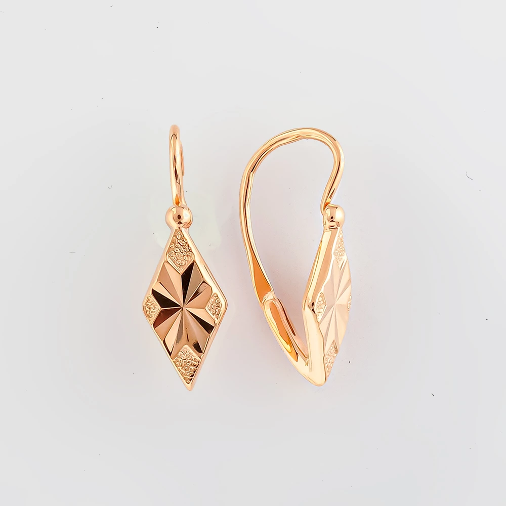 Серьги из красного золота 585 пробы