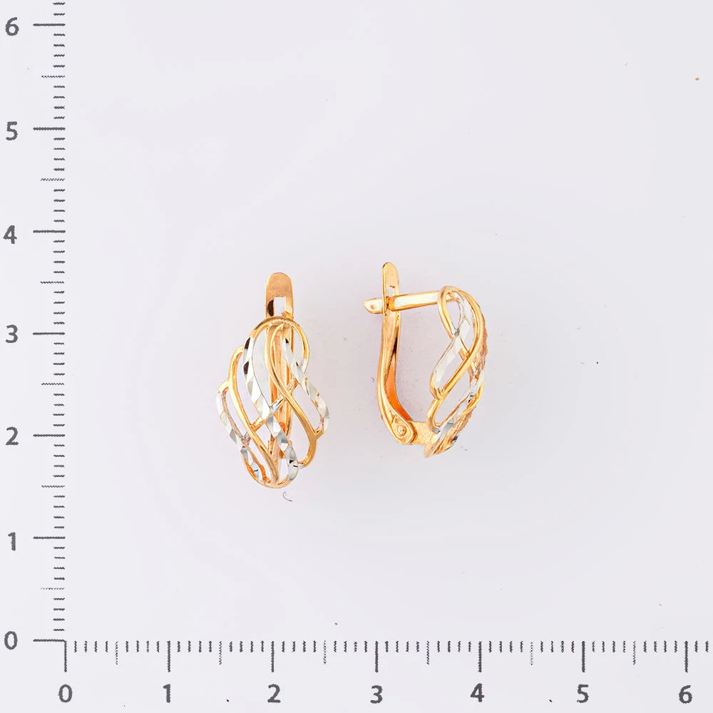 Серьги из красного золота 585 пробы