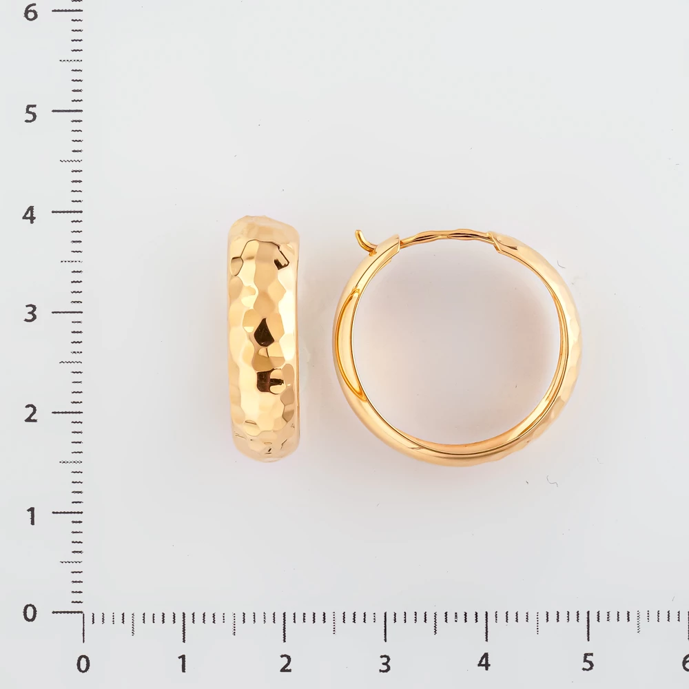Серьги конго из красного золота 585 пробы