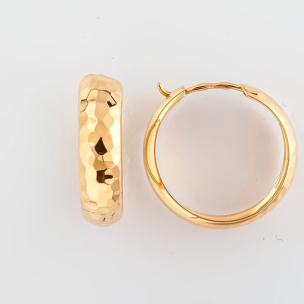 Серьги конго из красного золота 585 пробы