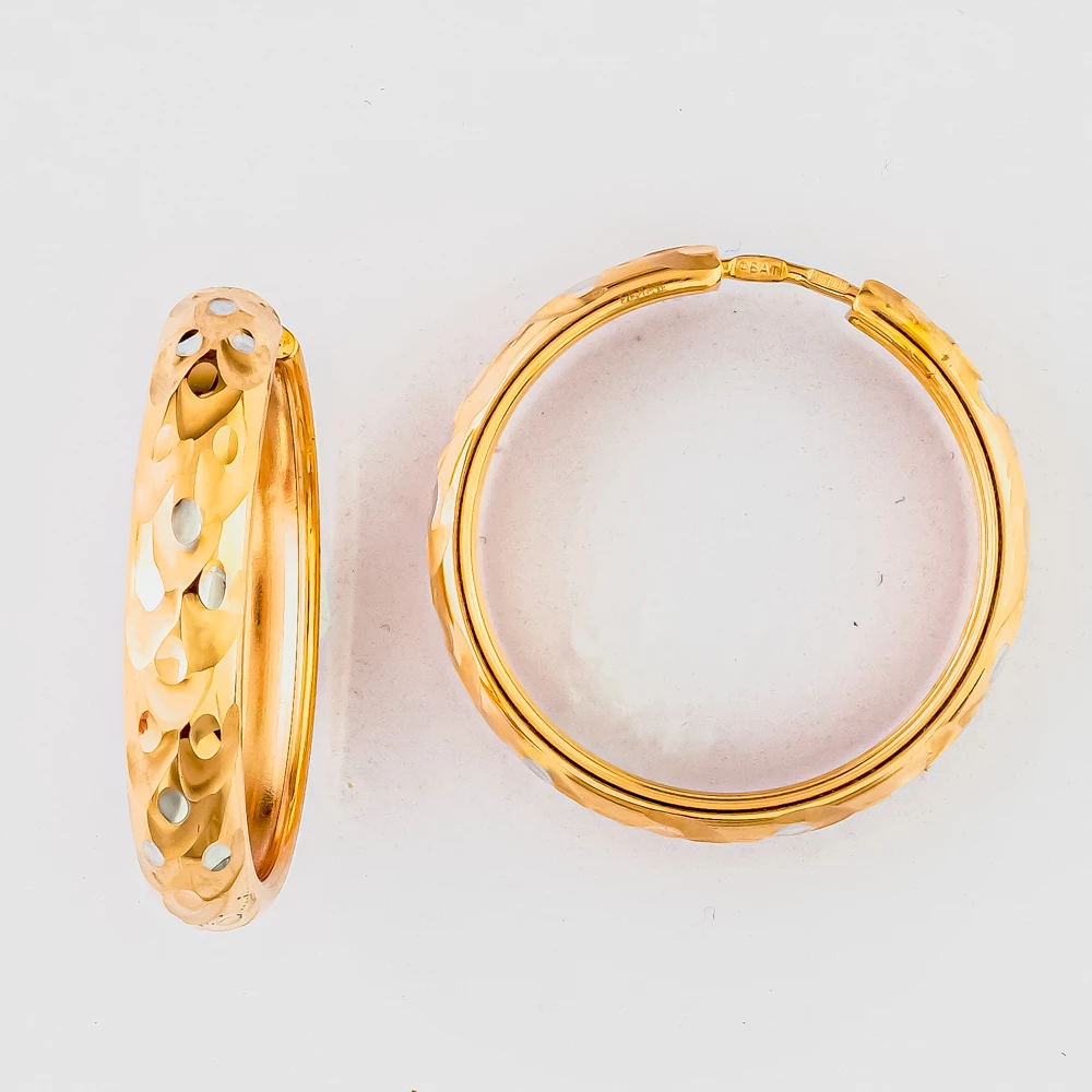 Серьги конго из красного золота 585 пробы