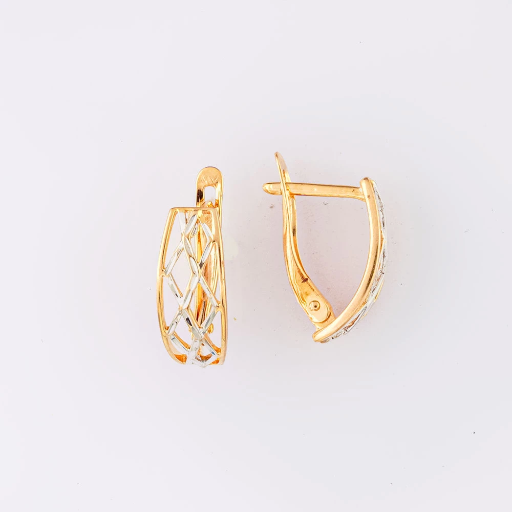 Серьги из красного золота 585 пробы