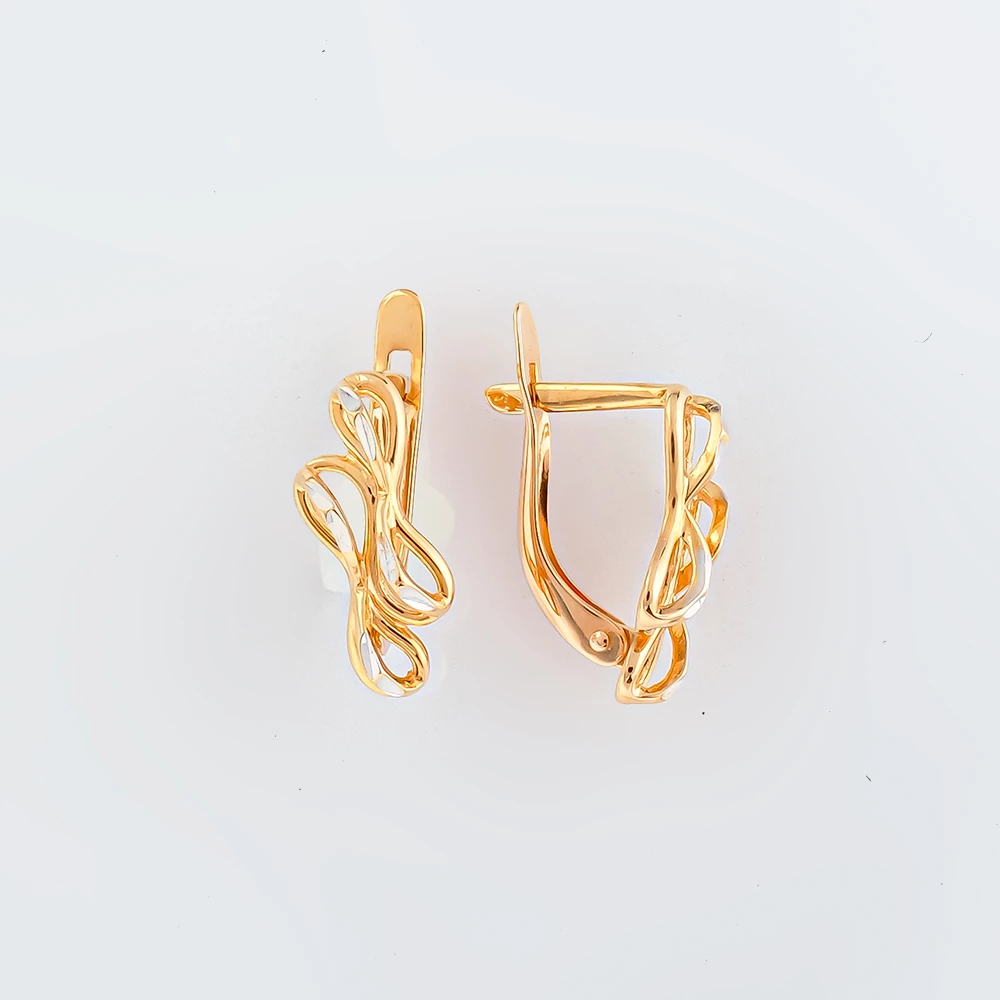 Серьги из красного золота 585 пробы