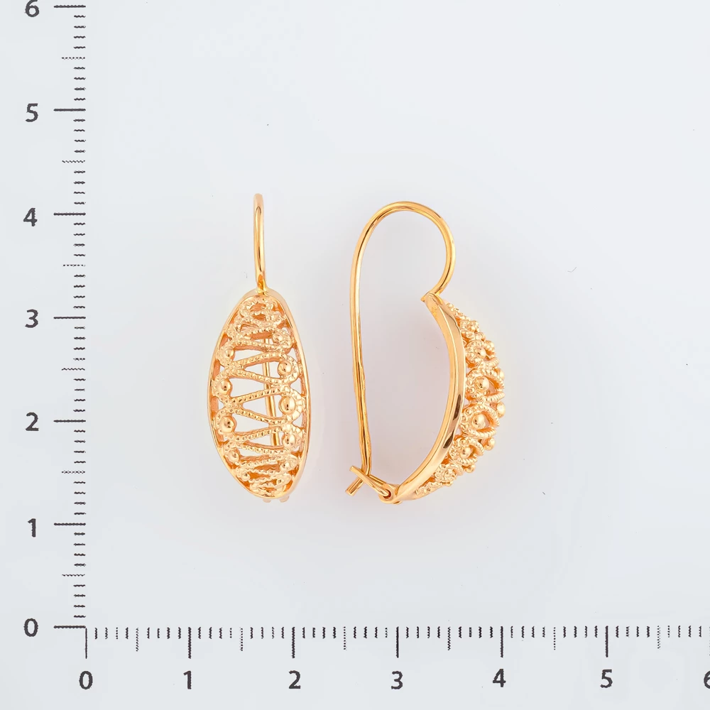 Серьги из красного золота 585 пробы