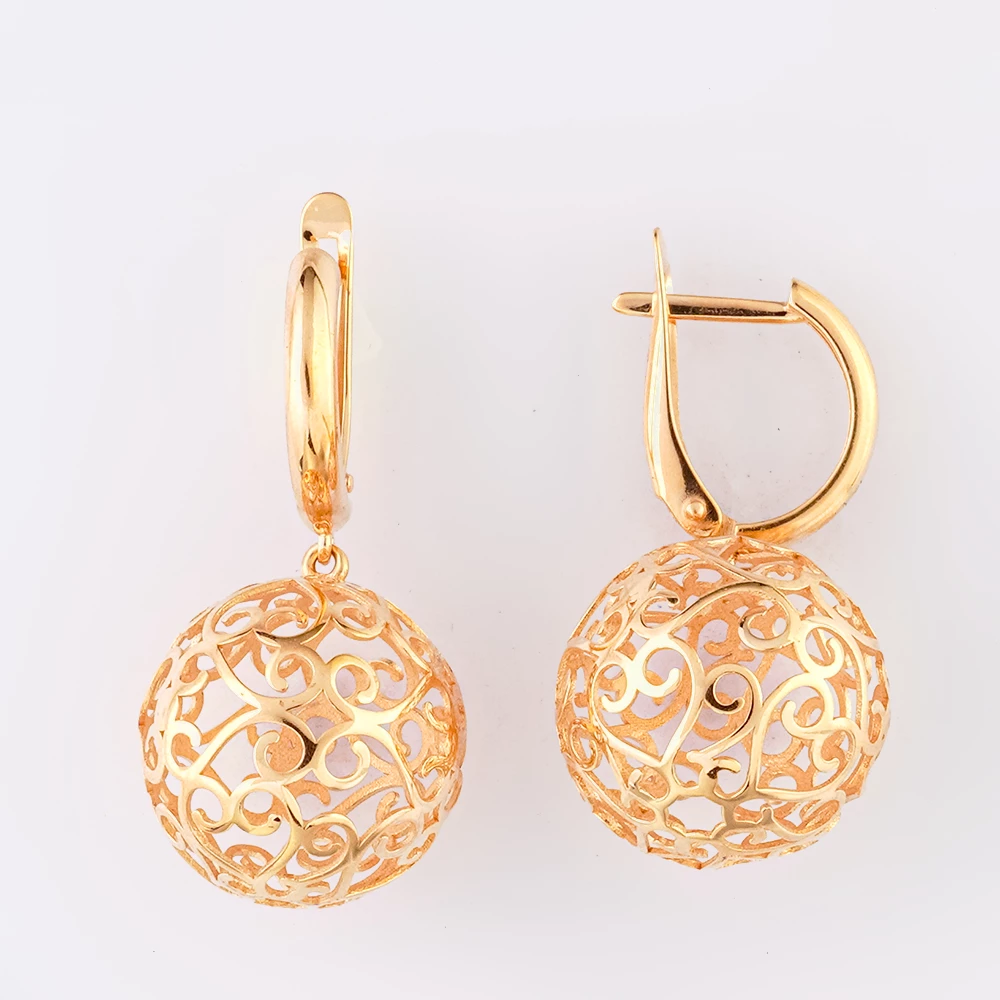Серьги из красного золота 585 пробы