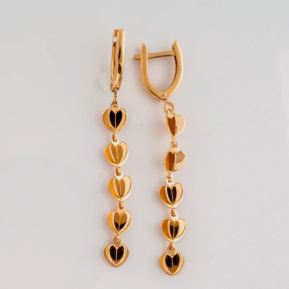 Серьги из красного золота 585 пробы