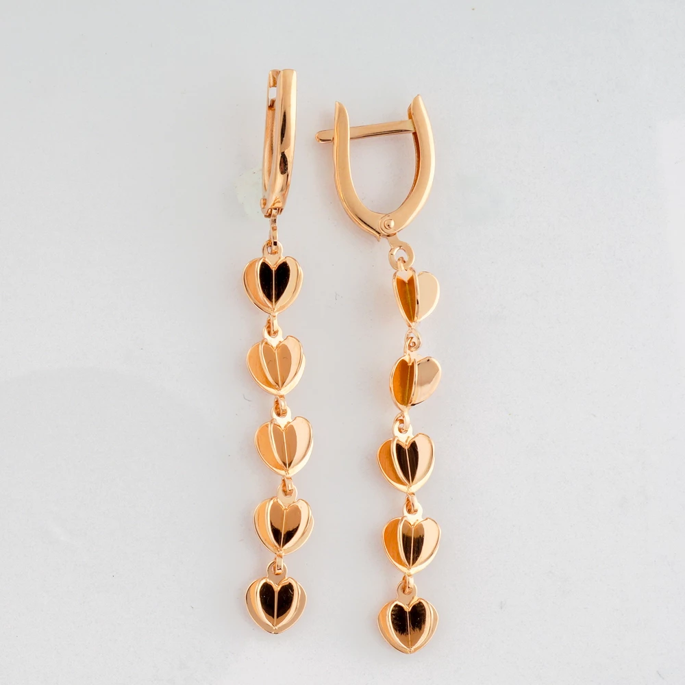 Серьги из красного золота 585 пробы