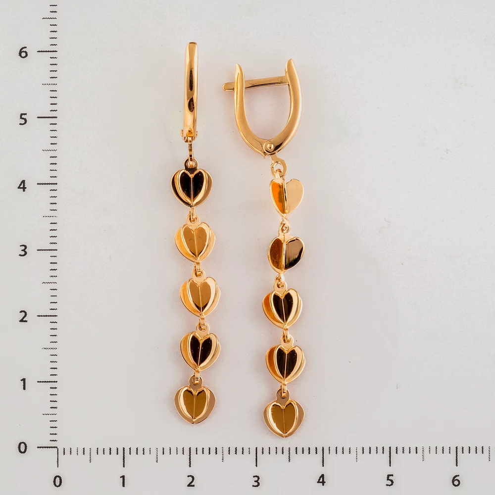 Серьги из красного золота 585 пробы