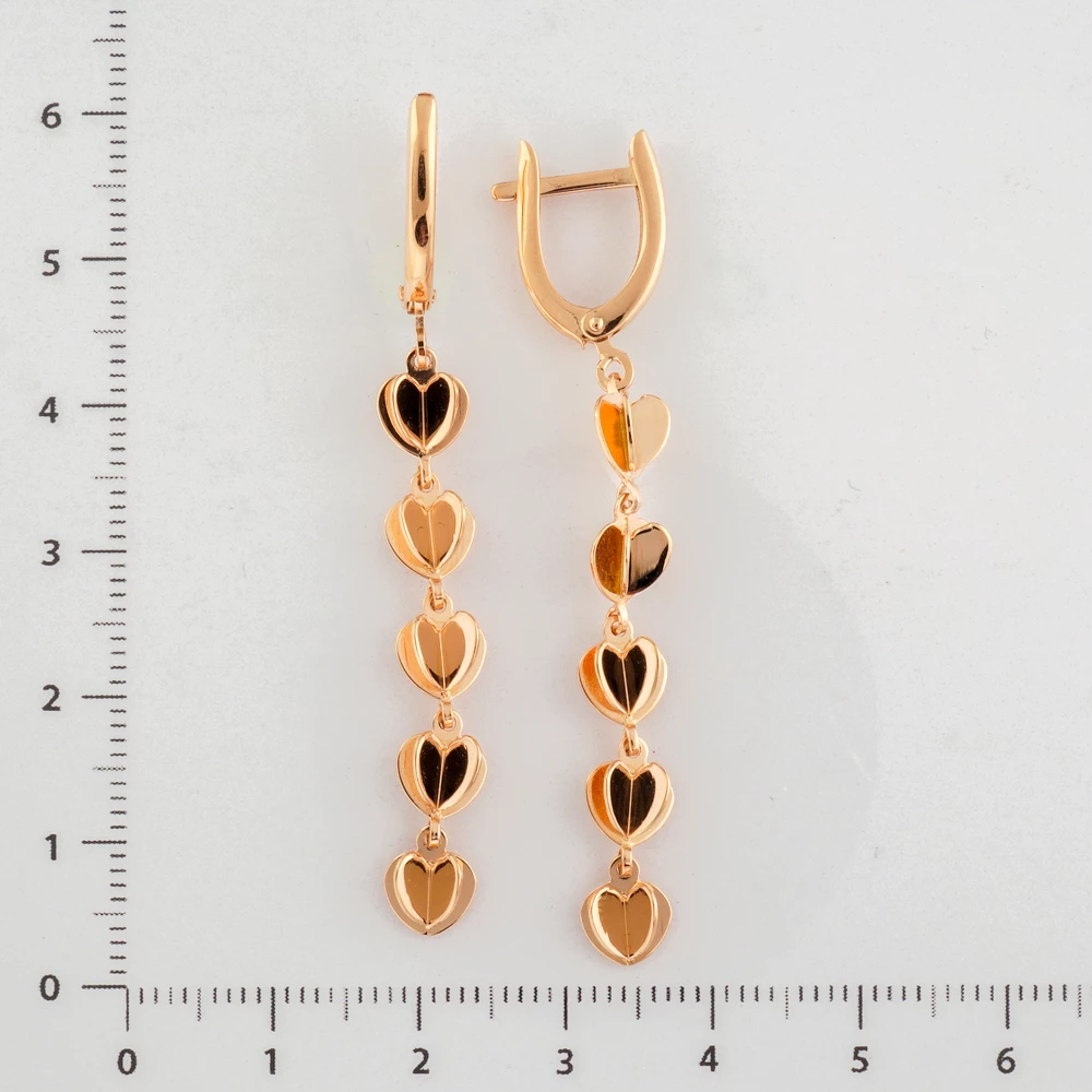 Серьги из красного золота 585 пробы