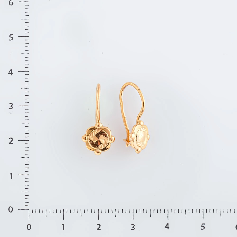 Серьги из красного золота 585 пробы
