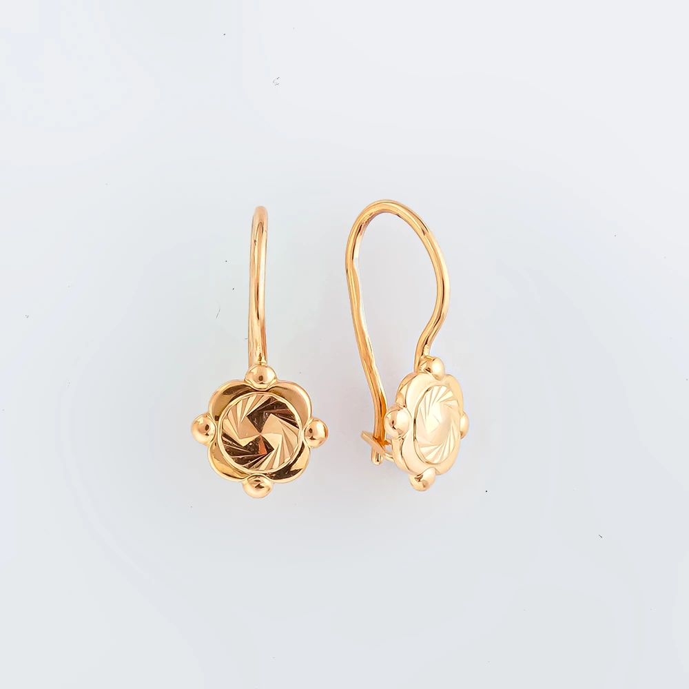Серьги из красного золота 585 пробы