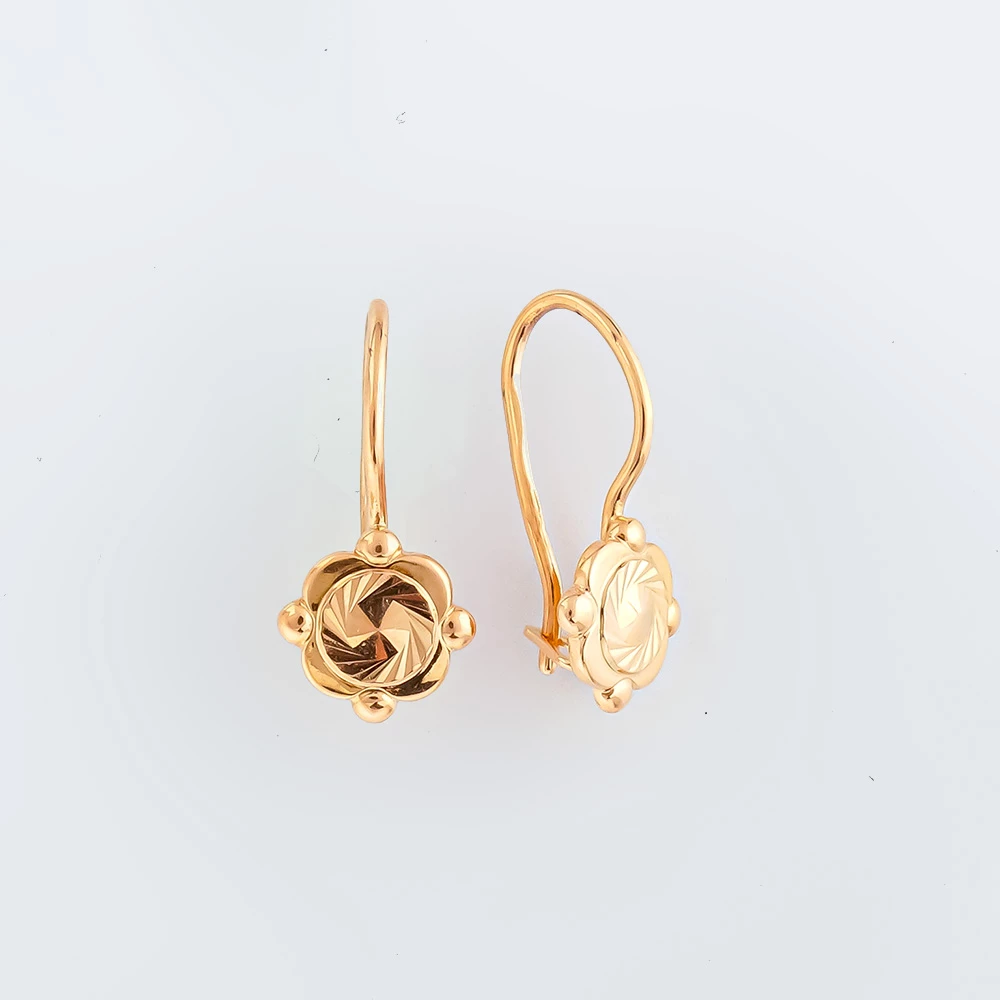 Серьги из красного золота 585 пробы