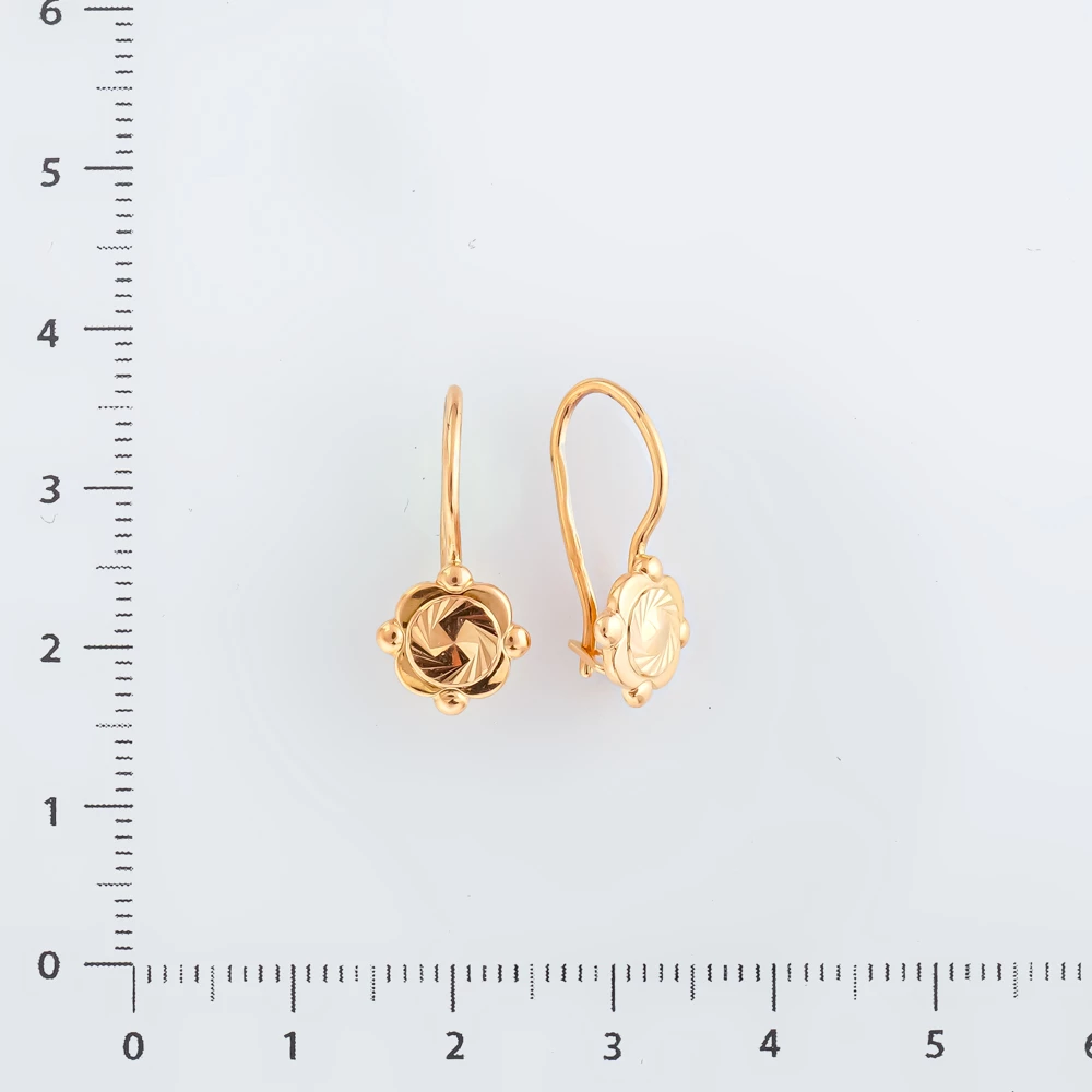Серьги из красного золота 585 пробы