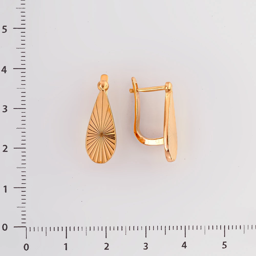 Серьги из красного золота 585 пробы