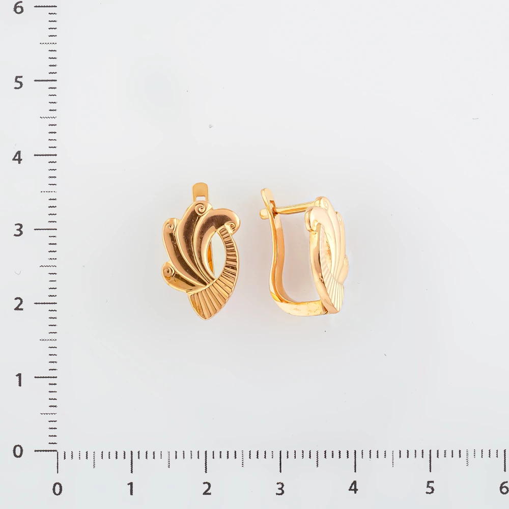 Серьги из красного золота 585 пробы