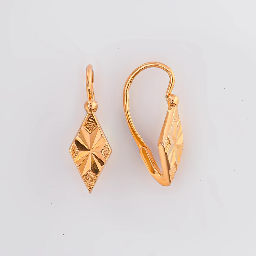 Серьги из красного золота 585 пробы