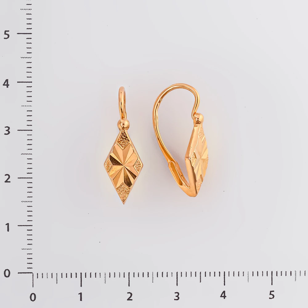 Серьги из красного золота 585 пробы