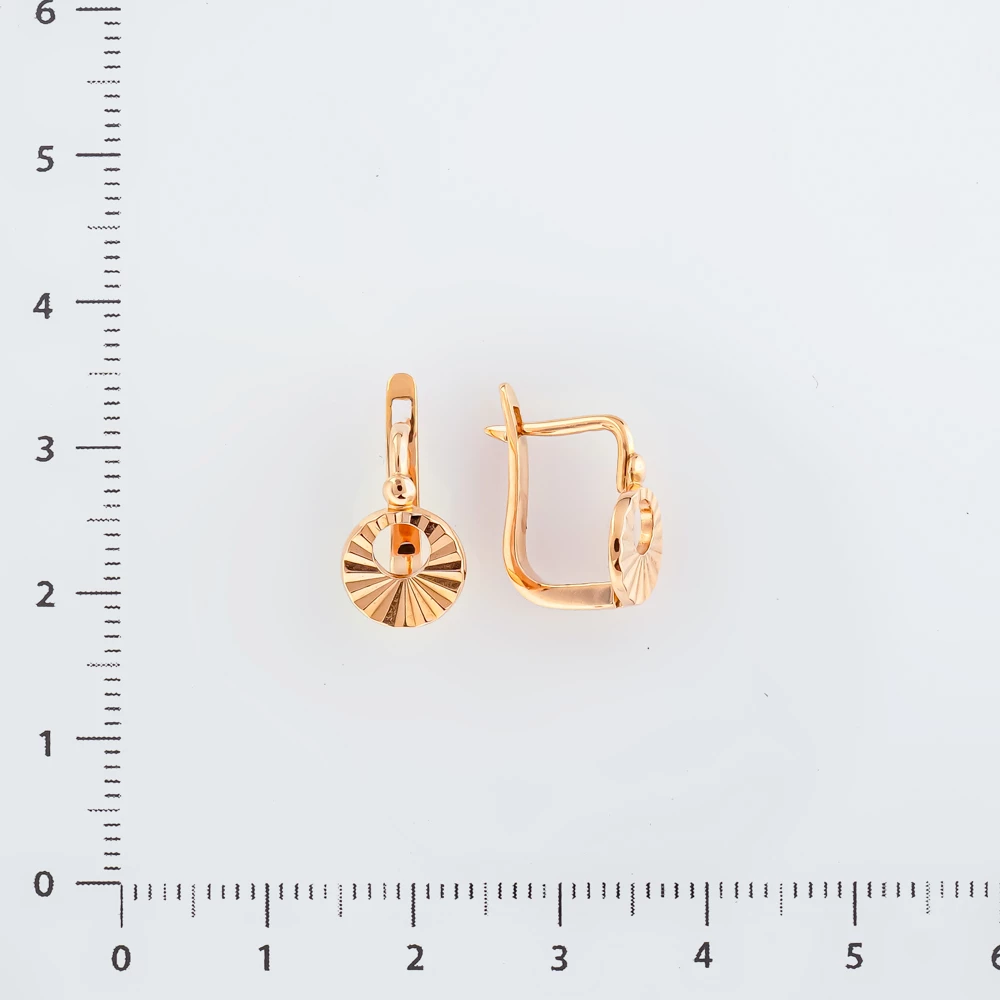 Серьги из красного золота 583 пробы