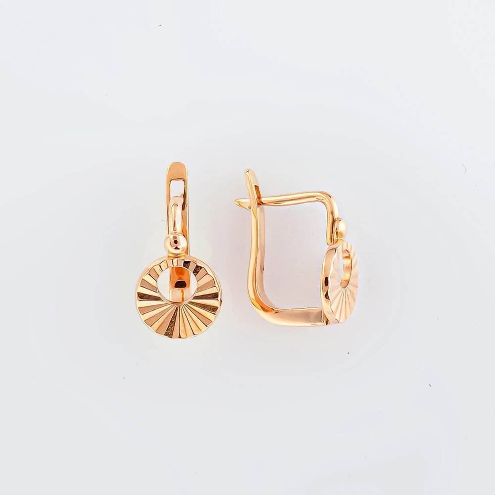 Серьги из красного золота 583 пробы