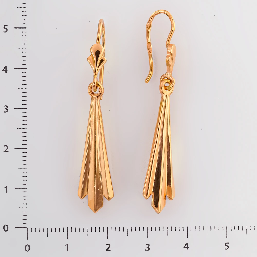 Серьги из красного золота 583 пробы