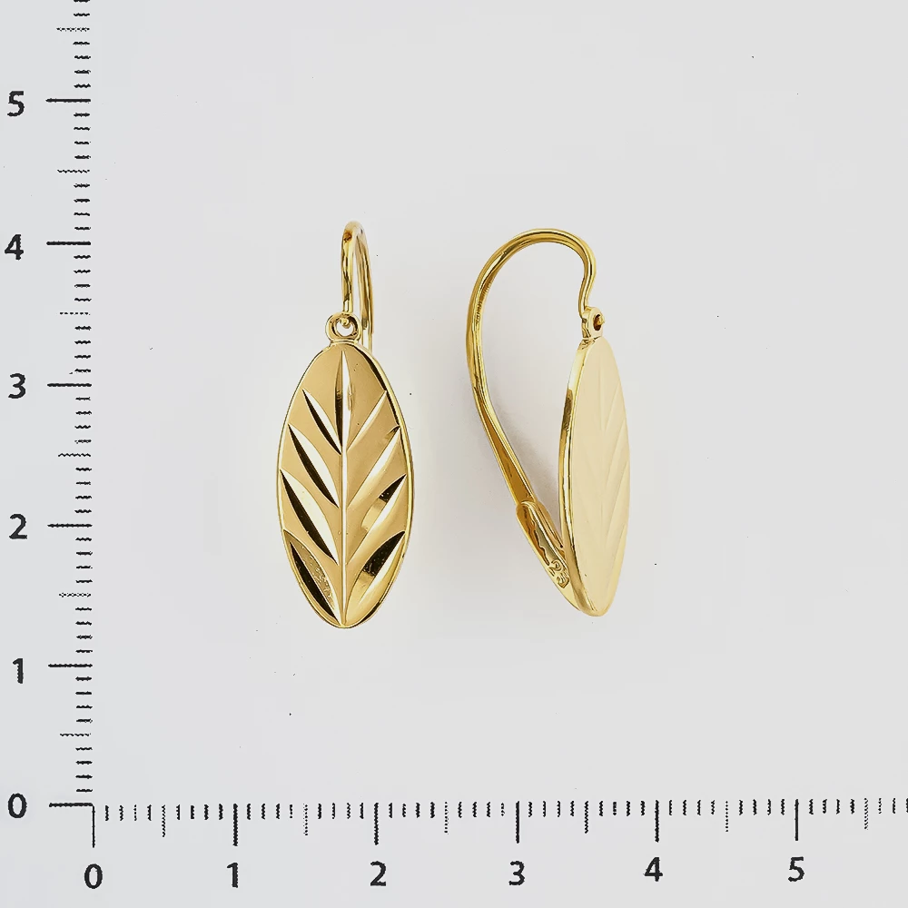 Серьги из желтого золота 750 пробы
