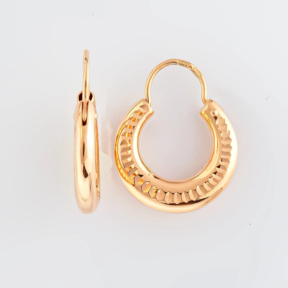 Серьги из красного золота 585 пробы