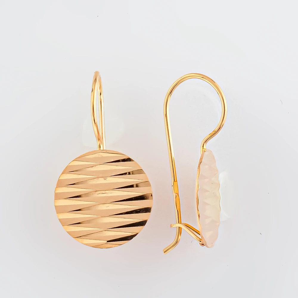 Серьги из красного золота 585 пробы