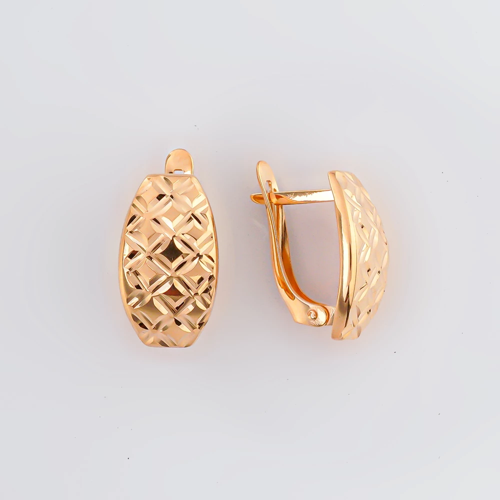Серьги из красного золота 585 пробы