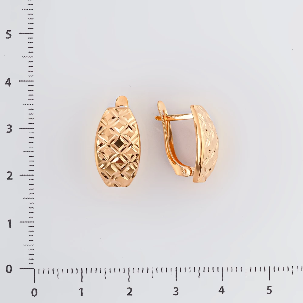 Серьги из красного золота 585 пробы