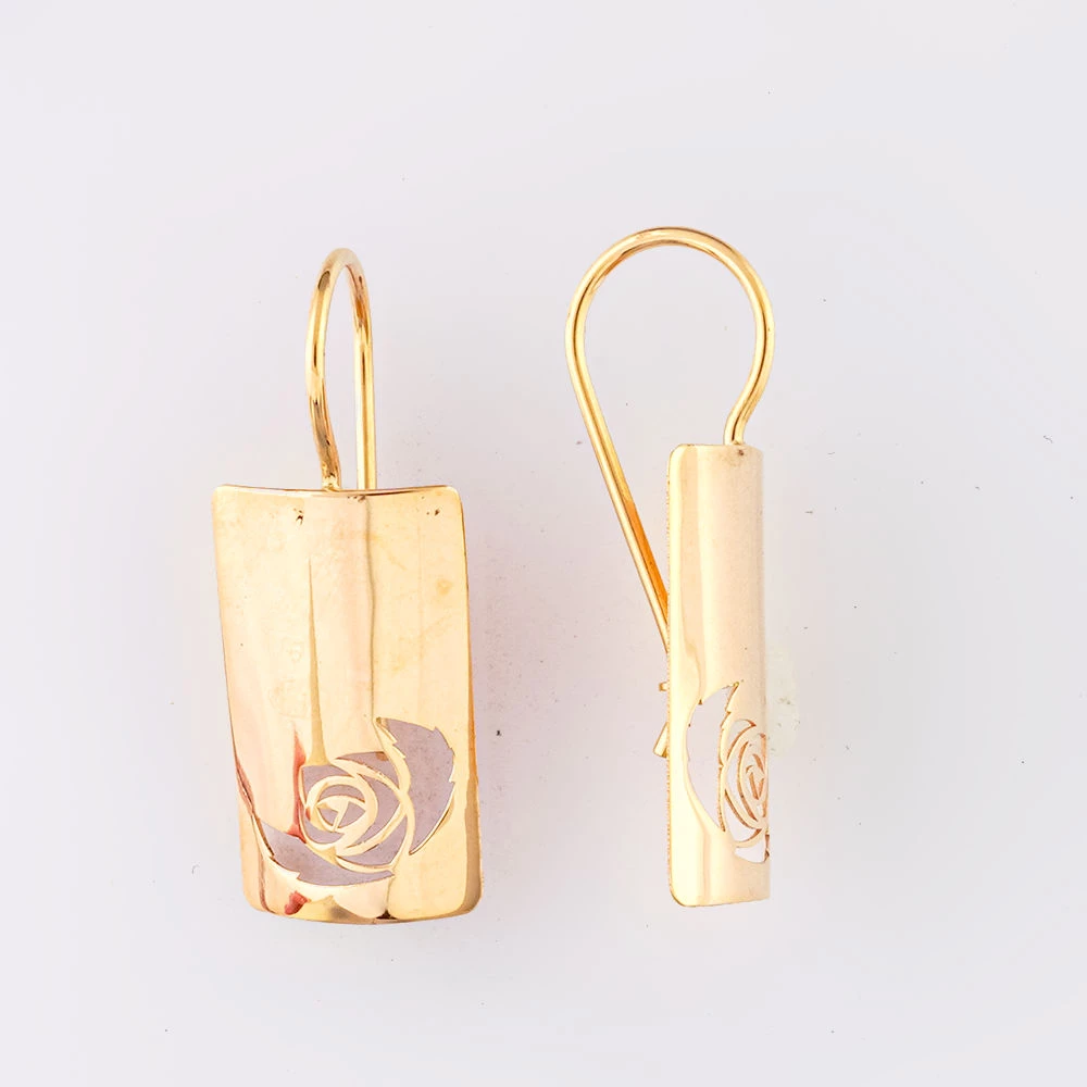 Серьги из красного золота 585 пробы