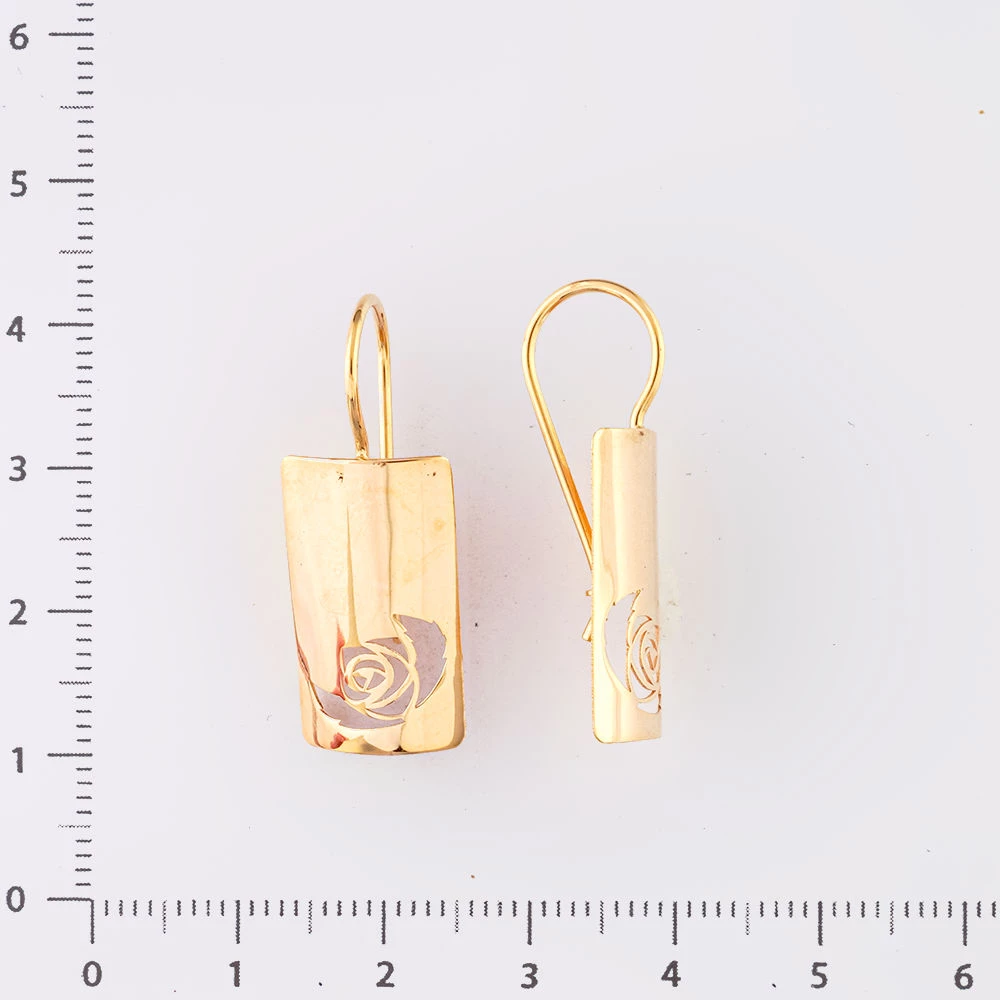 Серьги из красного золота 585 пробы
