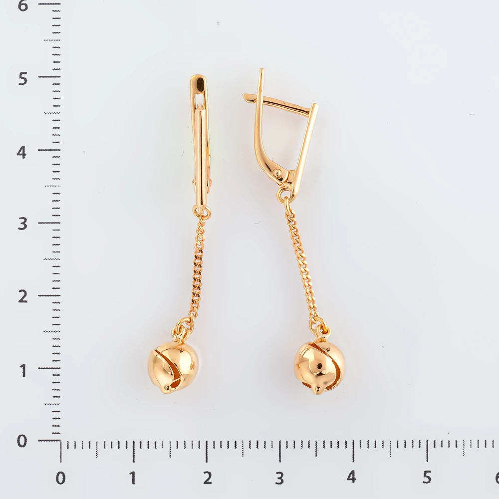Серьги из красного золота 585 пробы