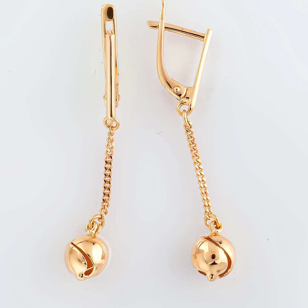 Серьги из красного золота 585 пробы