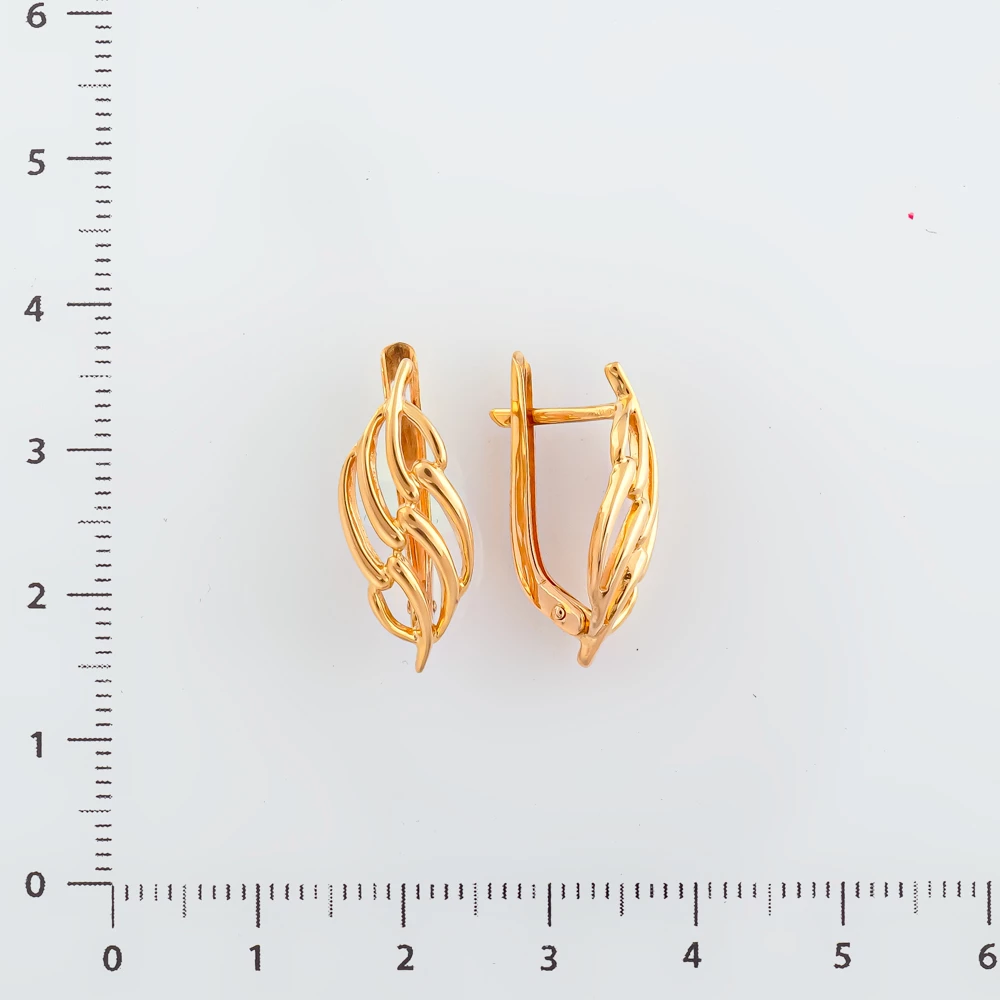 Серьги из красного золота 585 пробы