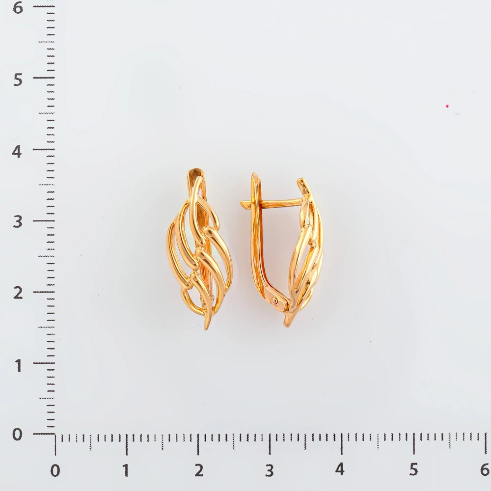Серьги из красного золота 585 пробы