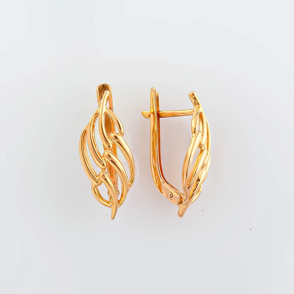 Серьги из красного золота 585 пробы
